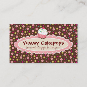 Tarjetas de visita deliciosas de Cakepops
