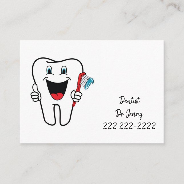 Tarjetas de visita, dentista (Anverso)