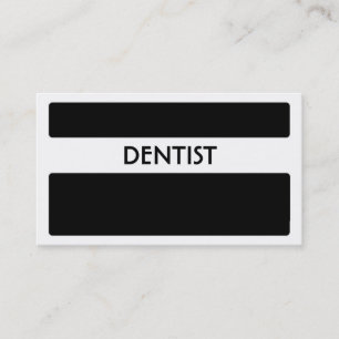 Tarjetas de visita Dentista simples y en blanco ne