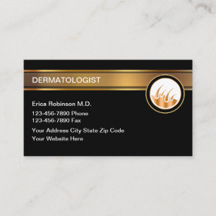 Tarjetas de visita dermatológicas de Dermatología