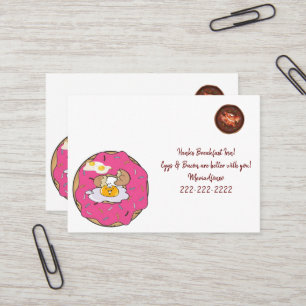 Tarjetas de visita, Desayuno Huevos BaconTarjetas