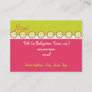 Tarjetas de visita descaradas de la nin@era de la