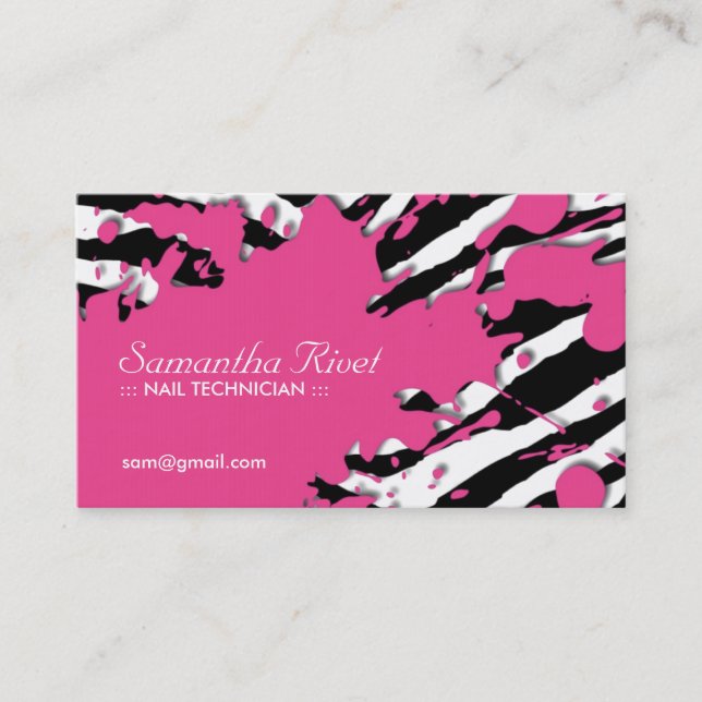 Tarjetas de visita descaradas del estampado de (Anverso)