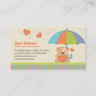 Tarjetas de visita desnudas de modas del bebé de
