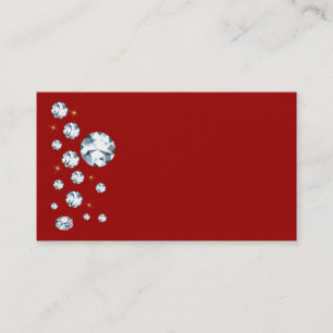 Tarjetas de visita diamante de imitación