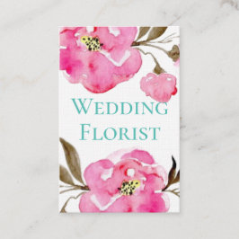 Tarjetas de visita - Diseño floral rosa