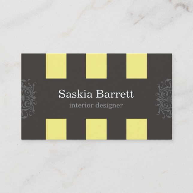 tarjetas de visita > diseño interior [amarillo] (Anverso)