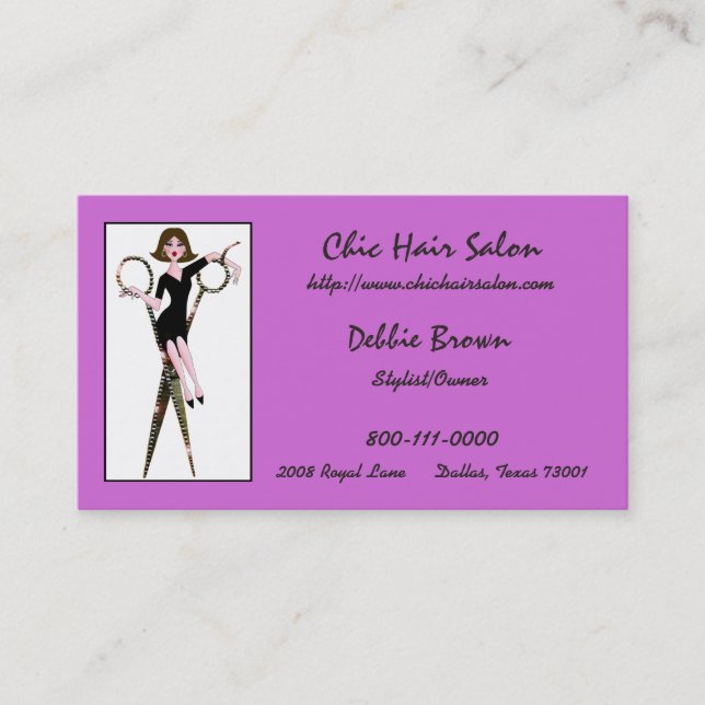 Tarjetas de visita Diva Hair Salon (Anverso)