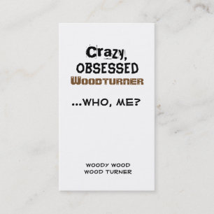 Tarjetas de visita divertidas de Woodturning
