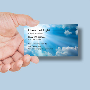 Tarjetas de visita divinas de luz