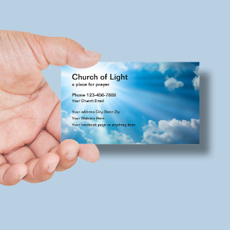 Tarjetas de visita divinas de luz