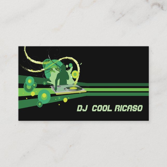 Tarjetas de visita DJ/música (Anverso)