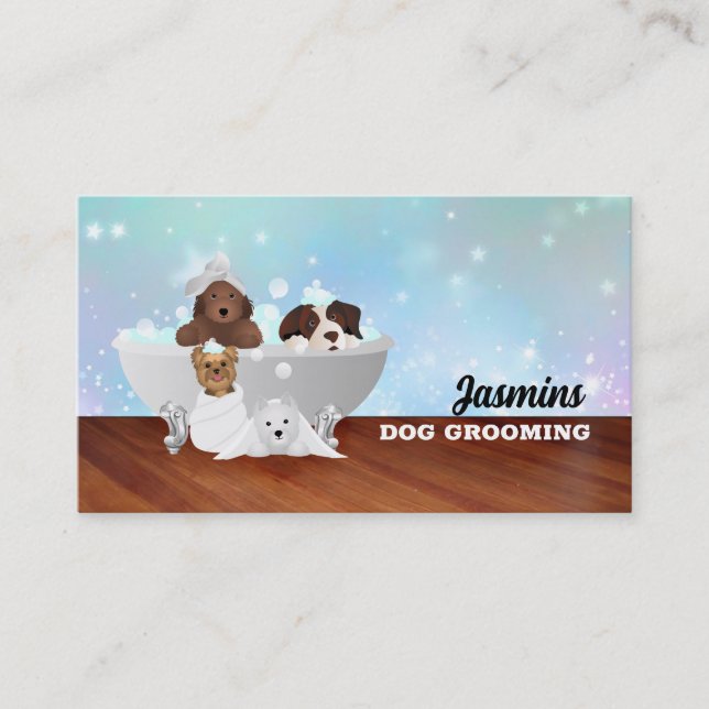 Tarjetas de visita Dog Groomer (Anverso)