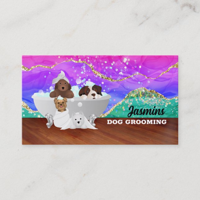 Tarjetas de visita Dog Groomer (Anverso)