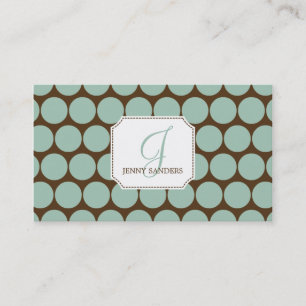 Tarjetas de visita Dots - Azul/Marrón