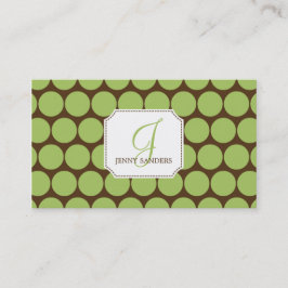 Tarjetas de visita Dots - Green/Brown