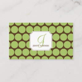 Tarjetas de visita Dots - Green/Brown