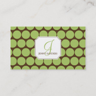 Tarjetas de visita Dots - Green/Brown