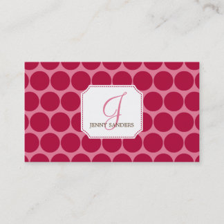 Tarjetas de visita Dots - Rojo/Rosa