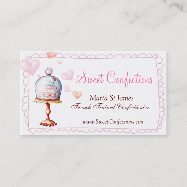 Tarjetas de visita dulces de los dulces (Anverso)