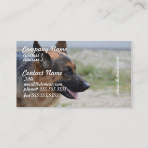 Tarjetas de visita dulces del perro de pastor