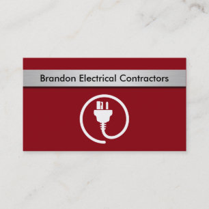 Tarjetas de visita eléctricas del contratista