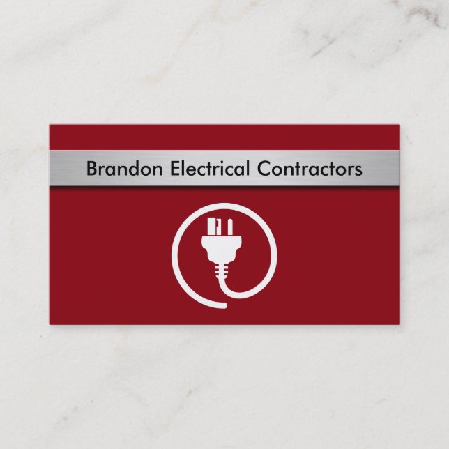 Tarjetas de visita eléctricas del contratista (Anverso)