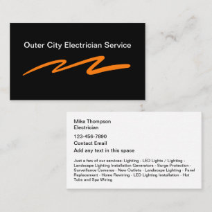 Tarjetas de visita electrónica simple en negrita