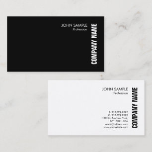 Tarjetas de visita elegante blanco negro moderno