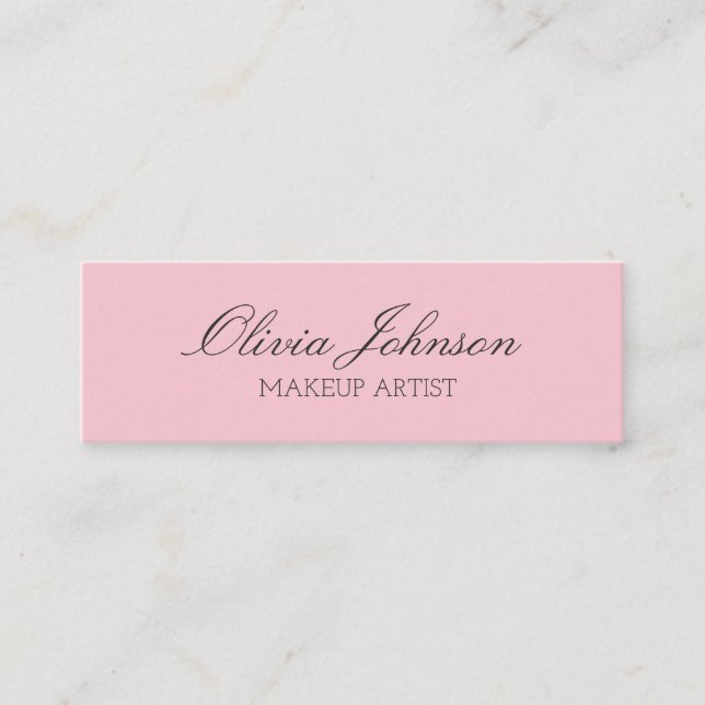Tarjetas de visita elegante elegantes el | rosado (Anverso)