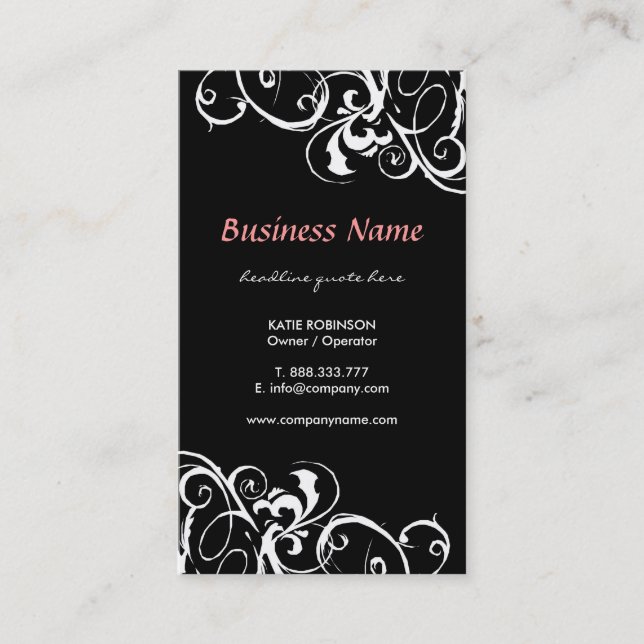 Tarjetas de visita elegantes (Anverso)