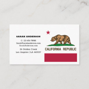 Tarjetas de visita elegantes con bandera de Califo