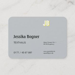 Tarjetas de visita elegantes con monograma
