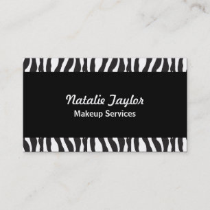 Tarjetas de visita elegantes de artista de maquill
