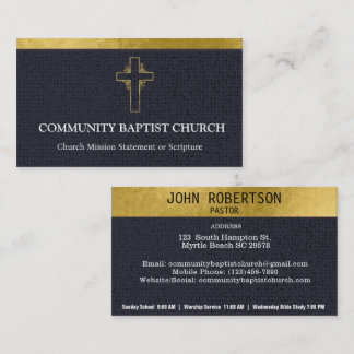Tarjetas de visita elegantes de la Iglesia de la C