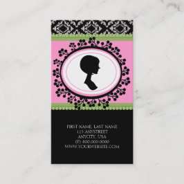 Tarjetas de visita elegantes de la silueta