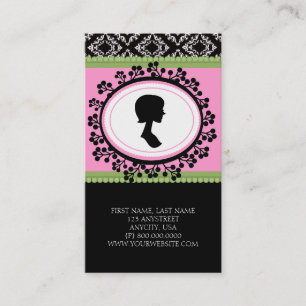 Tarjetas de visita elegantes de la silueta