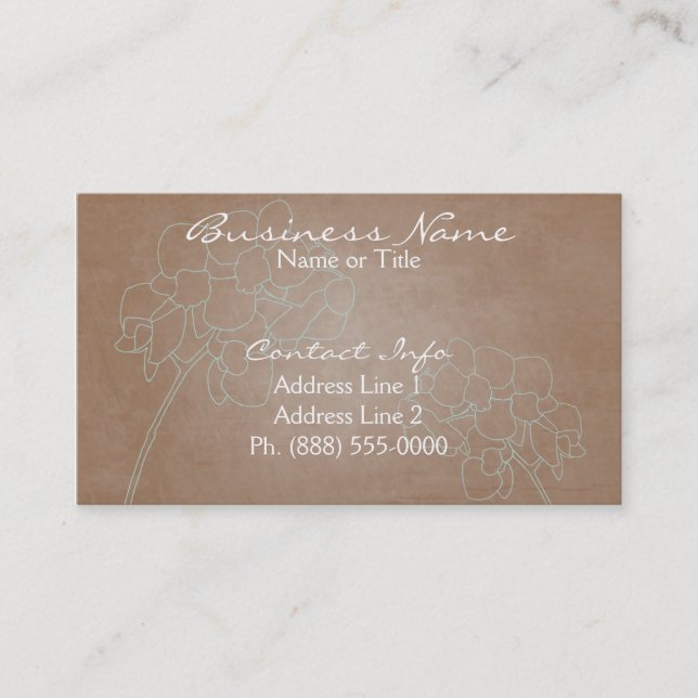 Tarjetas de visita elegantes de las orquídeas (Anverso)
