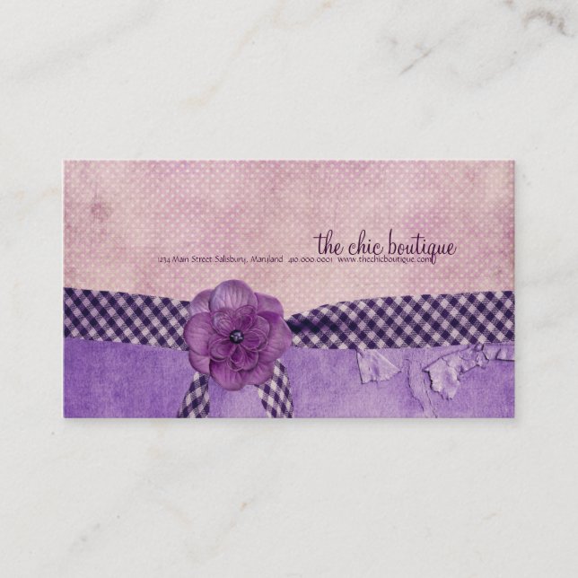 Tarjetas de visita elegantes del boutique (Anverso)