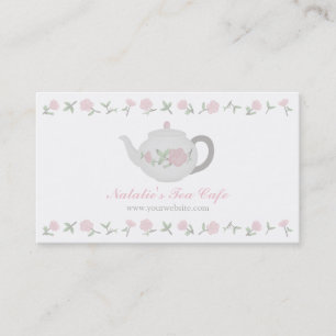 Tarjetas de visita elegantes del café del té de 