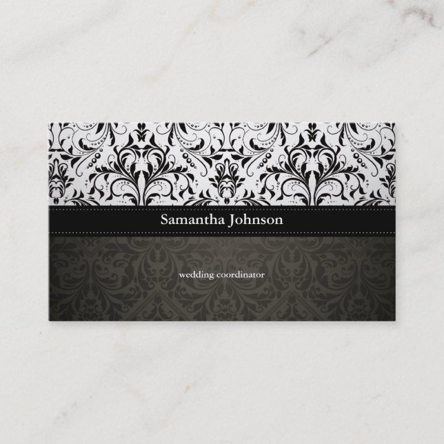 Tarjetas de visita elegantes del coordinador de la (Anverso)