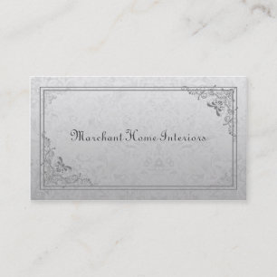 Tarjetas de visita elegantes del damasco de la