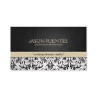 Tarjetas de visita elegantes del damasco del