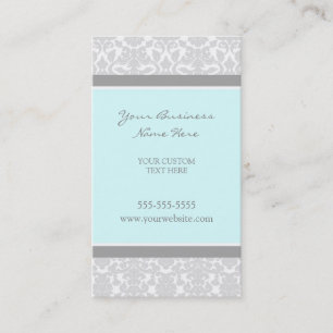 Tarjetas de visita elegantes del damasco del gris