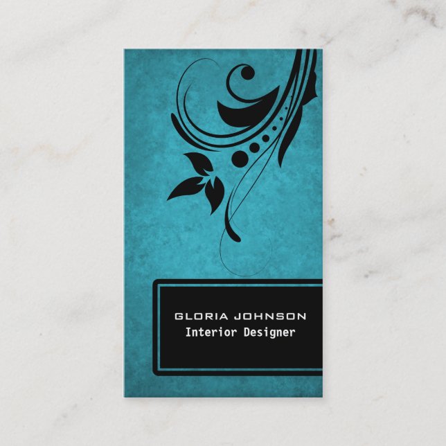 Tarjetas de visita elegantes del Diseñador de inte (Anverso)