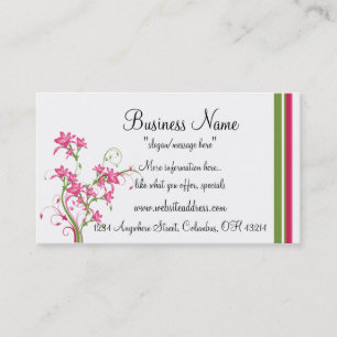 Tarjetas de visita elegantes del diseño floral de