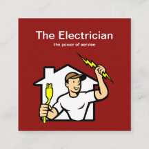 Tarjetas de visita elegantes del electricista