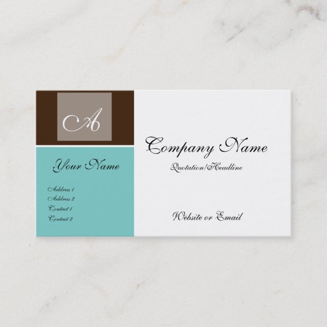 Tarjetas de visita elegantes del estilo del (Anverso)