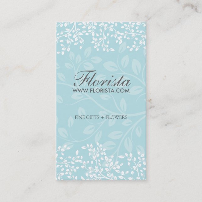 Tarjetas de visita elegantes del florista (Anverso)