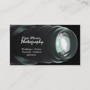 Tarjetas de visita elegantes del fotógrafo del